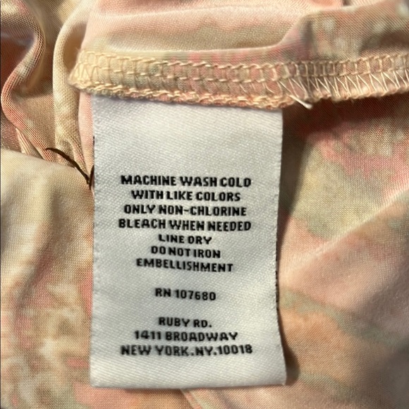 Ruby Rd Multicolor Sleeveless VNeck Maxi Dress with Drawstring size PL - Picture 15 of 15